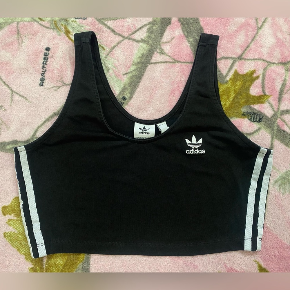3/$25 Adidas crop top sports athletic tank top